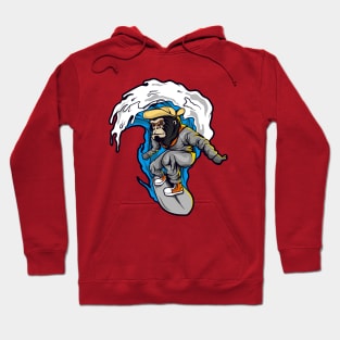 Monkey surfer waves Hoodie